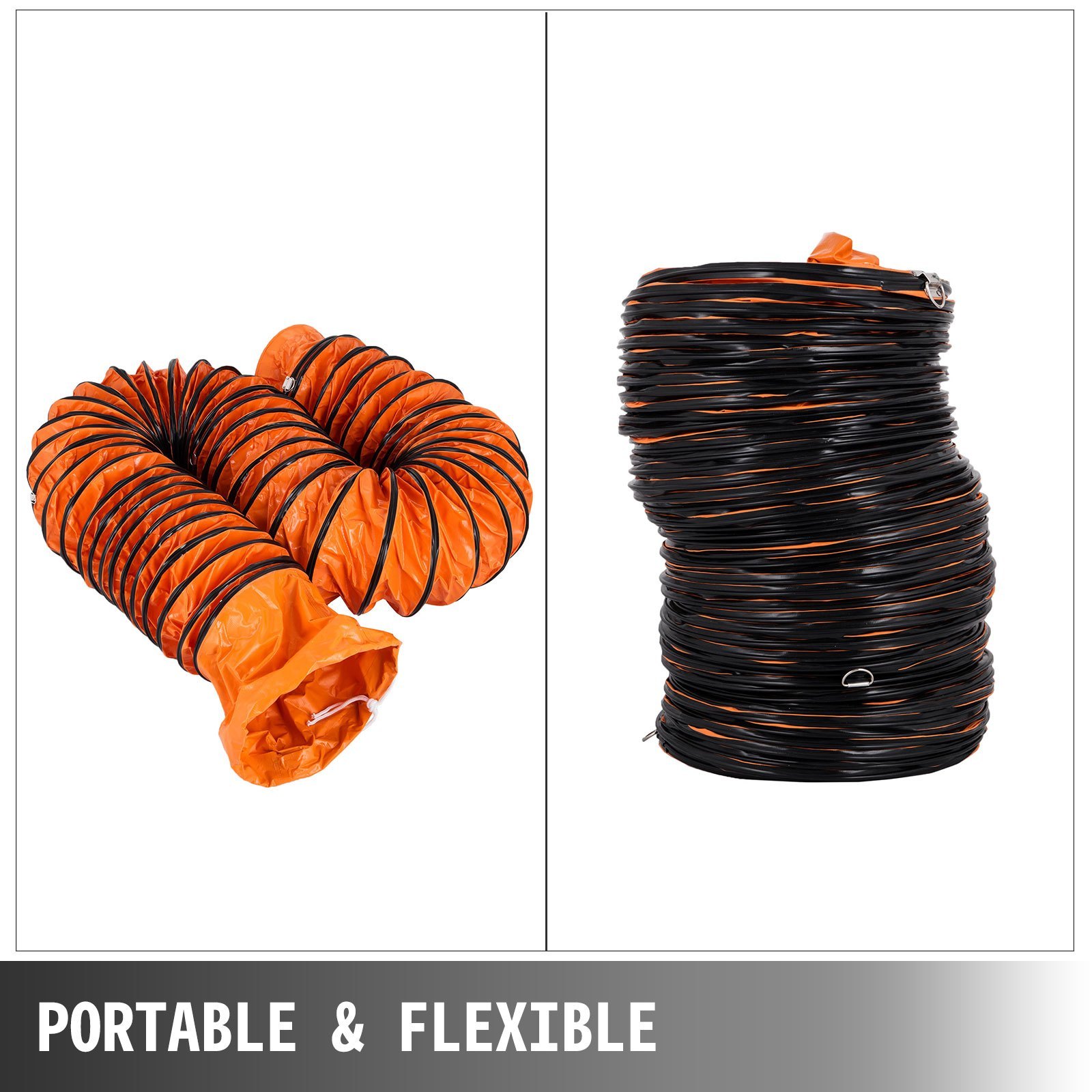 25FT PVC Flexible Duct Hosing For 12 INCH Utility Blower Exhaust Fan (12IN 25FT) - Image 3