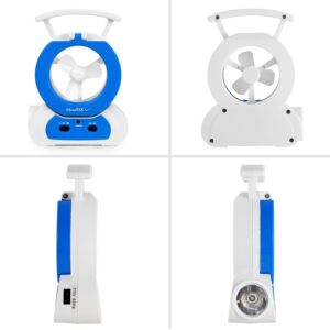 Desk Cooling Fan With 180Degree Adjustable LED Lamp Baby Stroller Fan Emergency Flashlight Torch For Household Camping Traveling