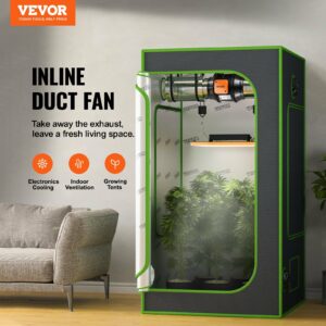 Inline Duct Fan, 6-Inch 400 CFM With Variable Speed Controller, Quiet AC-motor Ventilation Exhaust Fan For Cooling Booster, Grow Tents, Hydroponics