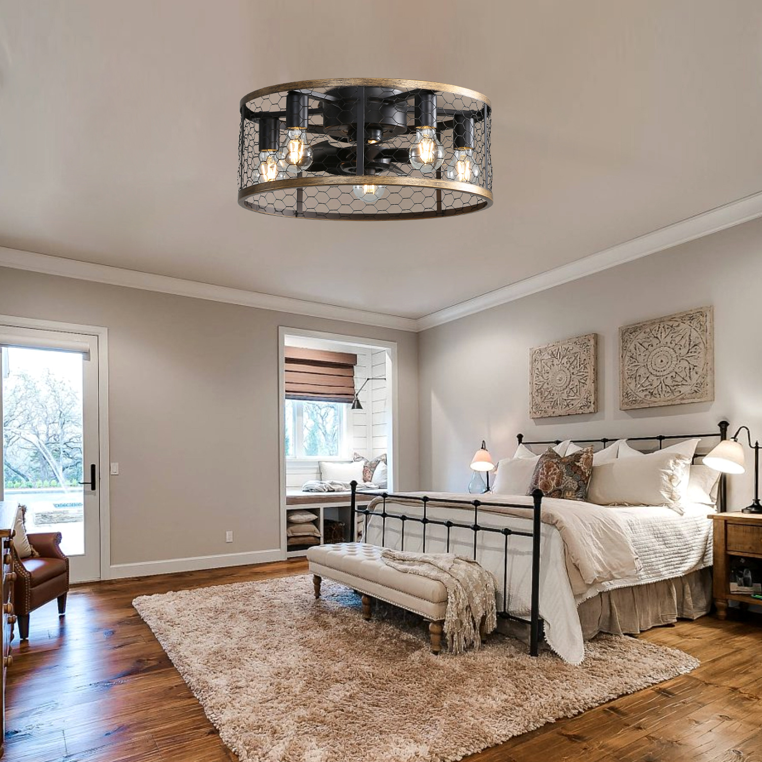 Metallic Black Ceiling Fan - Image 8