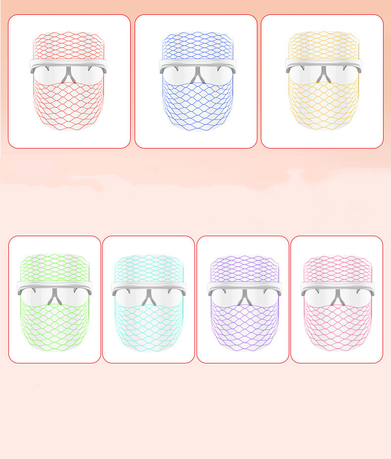 Rechargeable LED Seven-color Touch Color Light Mask Beauty Mask Photon Rejuvenation Spectrometer - Image 6