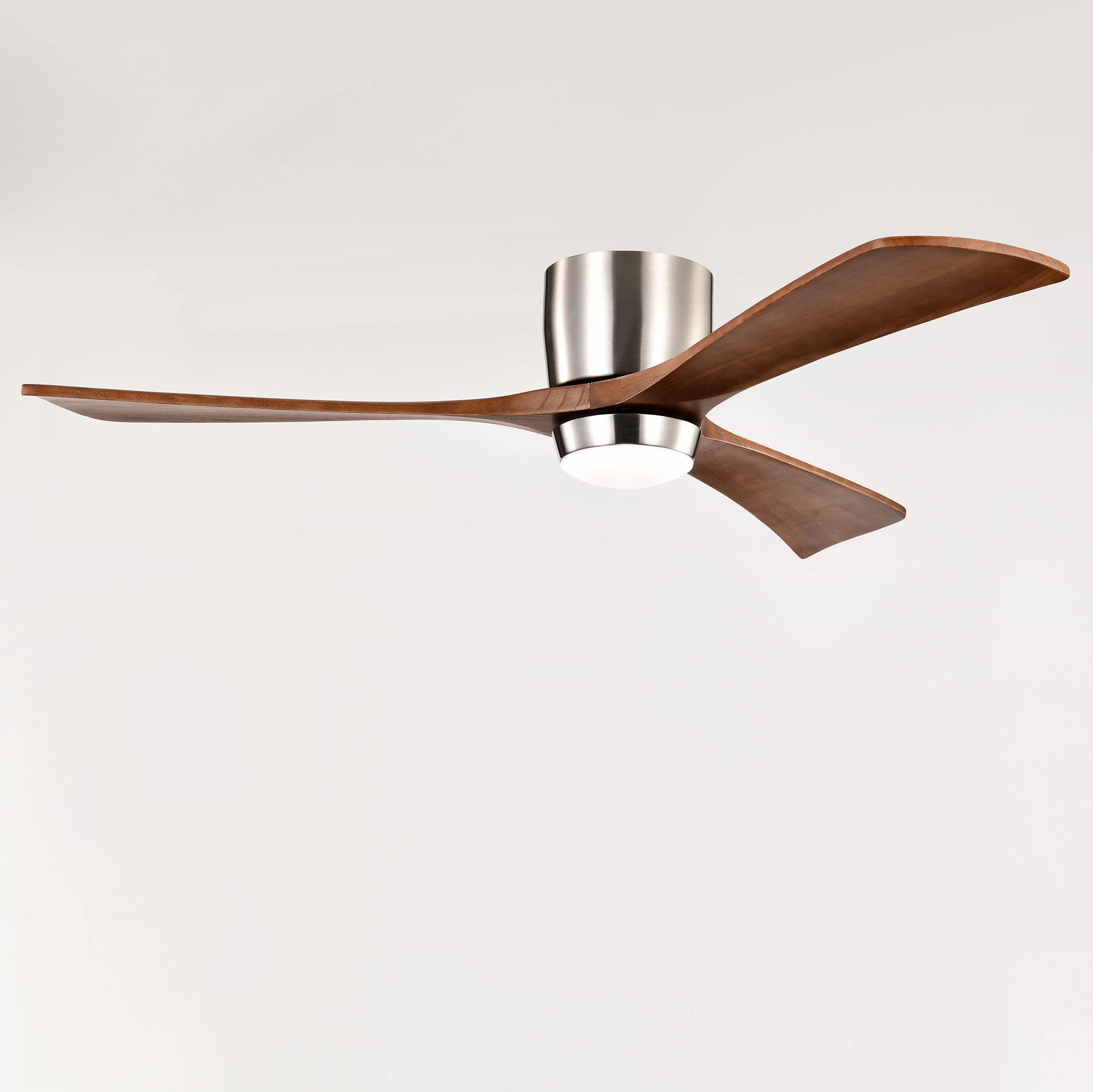 Ceiling Fan With Lights Remote Control,Quiet DC Motor 3 Wood Blade Ceiling Fans 6 Speed Levels,Reversible Ceiling Fan, For Patio Living Room, Bedroom, Office,Indoor. Stain Nickel Walnut - Image 4