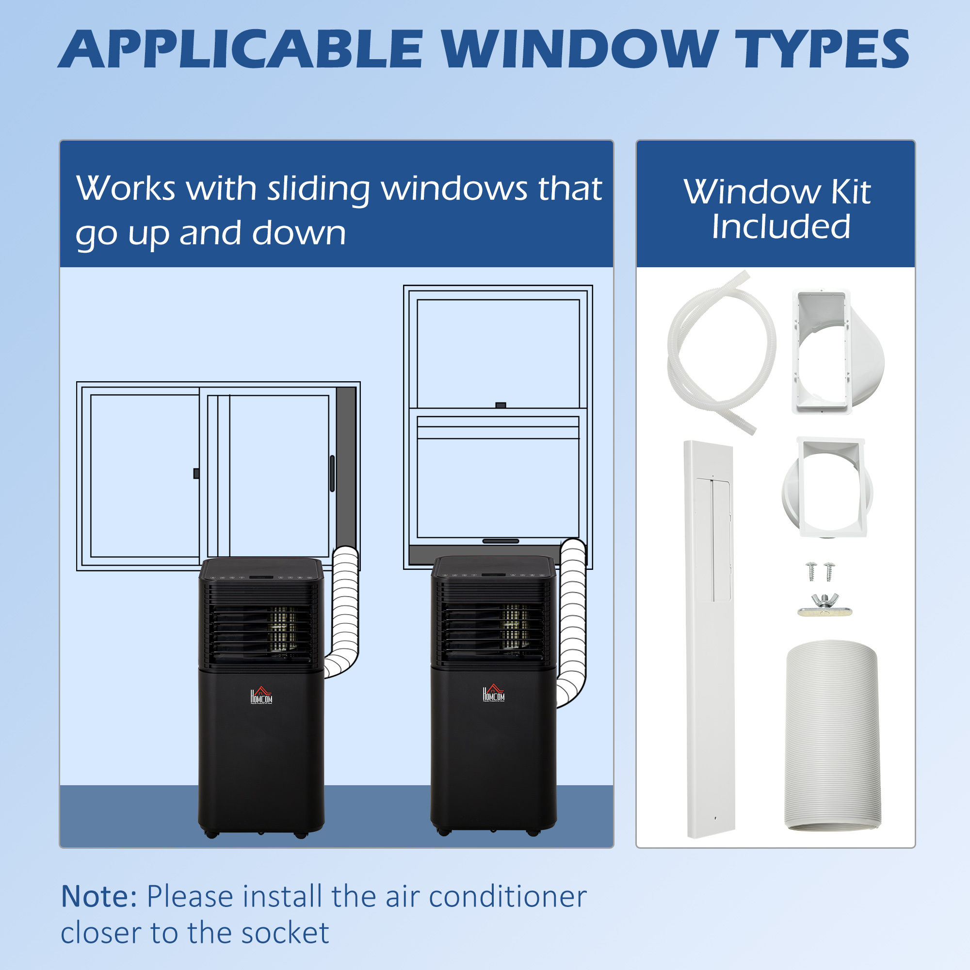 8000 BTU Portable Air Conditioner with Dehumidifier, Cooling Fan, Sleep, Remote, 24H Timer, Auto Off, Black - Image 7