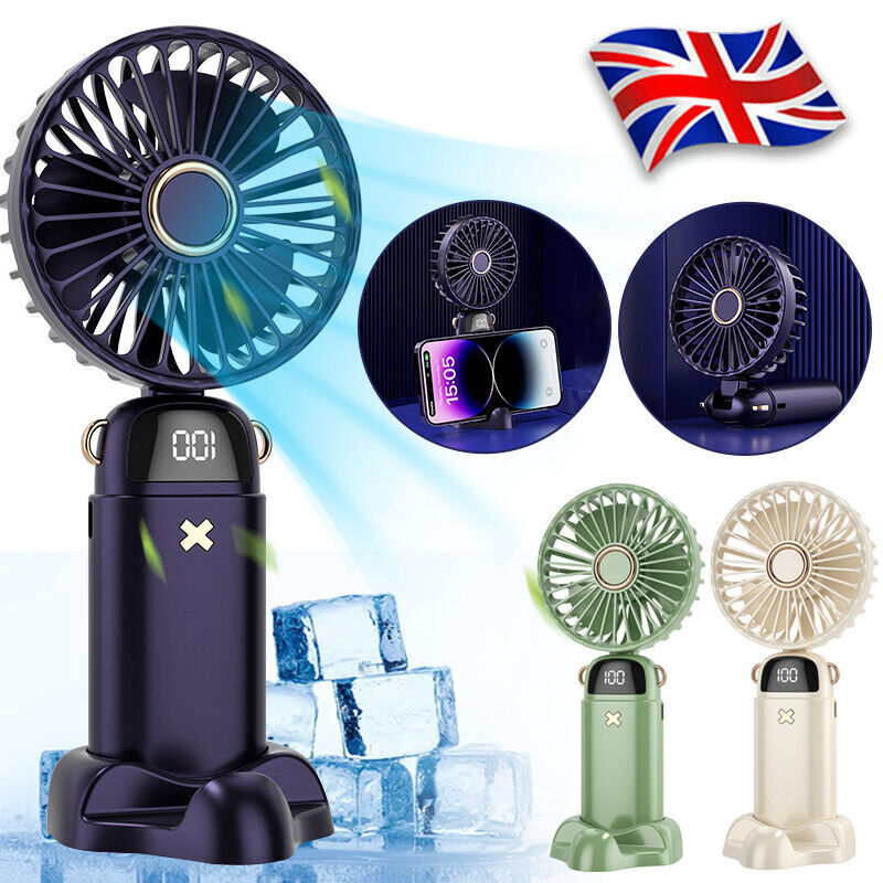 Portable Hand-held Fan Mini Folding Desk Fan Cooler Cooling USB Rechargeable - Image 9