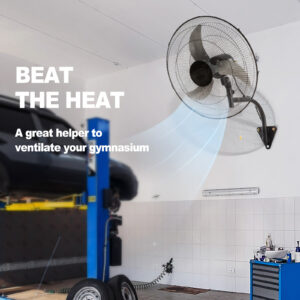 VEVOR Wall Mount Fan, 18 Inch, 3-speed High Velocity Max. 4000 CFM Oscillating Industrial Wall Fan, Commercial Or Residential For Warehouse, Greenhouse, Workshop, Patio, Basement, Black, ETL Listed