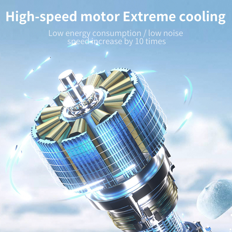 Portable Handheld Fan, Speed Adjustable Turbo Mini Fan, Reduced Temperature Mode, Rechargeable Digital Display Foldable Personal Fan With Night Light, Suitable For Women Men Outdoor - Image 4