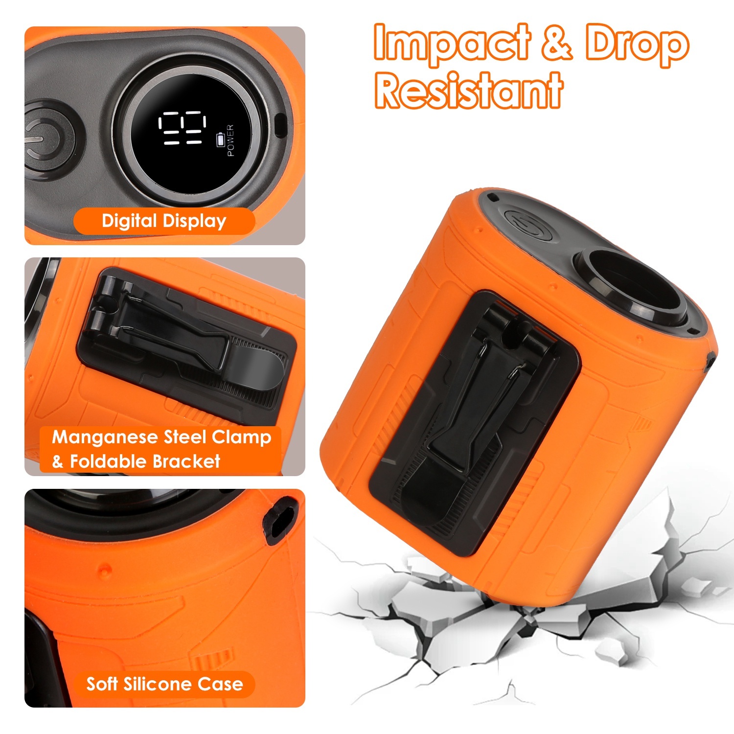 1Pc 5 In 1 Portable Waist Clip Fan With 5 Speeds Flashlight 1WmAh Battery Operated Personal Wearable Turbo Belt Fan Hands-Free Neck Fan For Camping Travel Job Site - Image 8