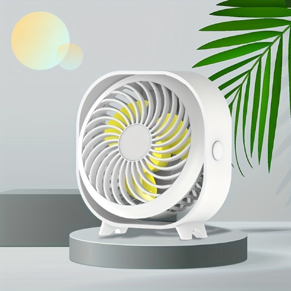 New Desktop Small Fan Rechargeable Desktop Fan Portable Office Student Dormitory Home Mini Fan Mute - Image 2