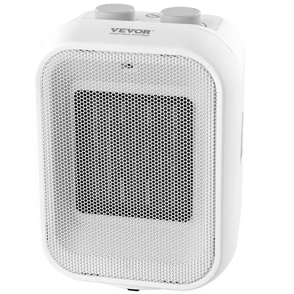 VEVOR Portable Electric Space Heater With Thermostat, 1000W 1500W 2-Level Adjustable Quiet Ceramic Heater Fan, 9 In Tip-Over Shutdown Flame-Retardant PP Small Heaters For Office Room Desk Indoor Use B - Image 9