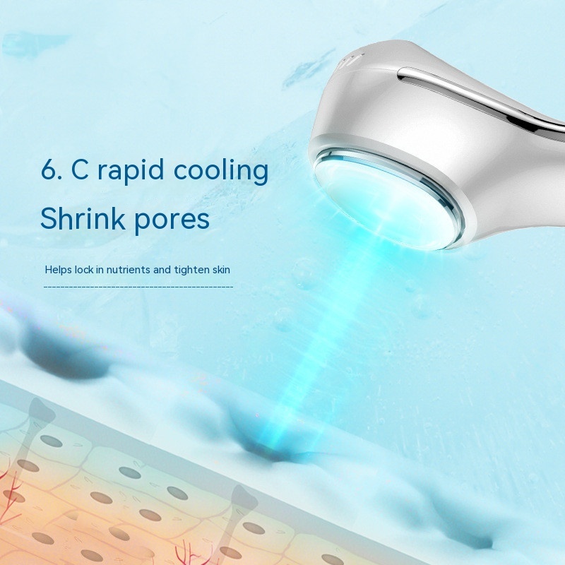 Warm And Cold Skin Rejuvenation Beauty Instrument Sonic Vibration Facial Infusion Machine - Image 2