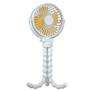 Portable Baby Stroller Fan Rechargeable Handheld Fan With Flexible Tripod Clip On Desktop Hanging Fan 3 Gear Speed With Tilt Head