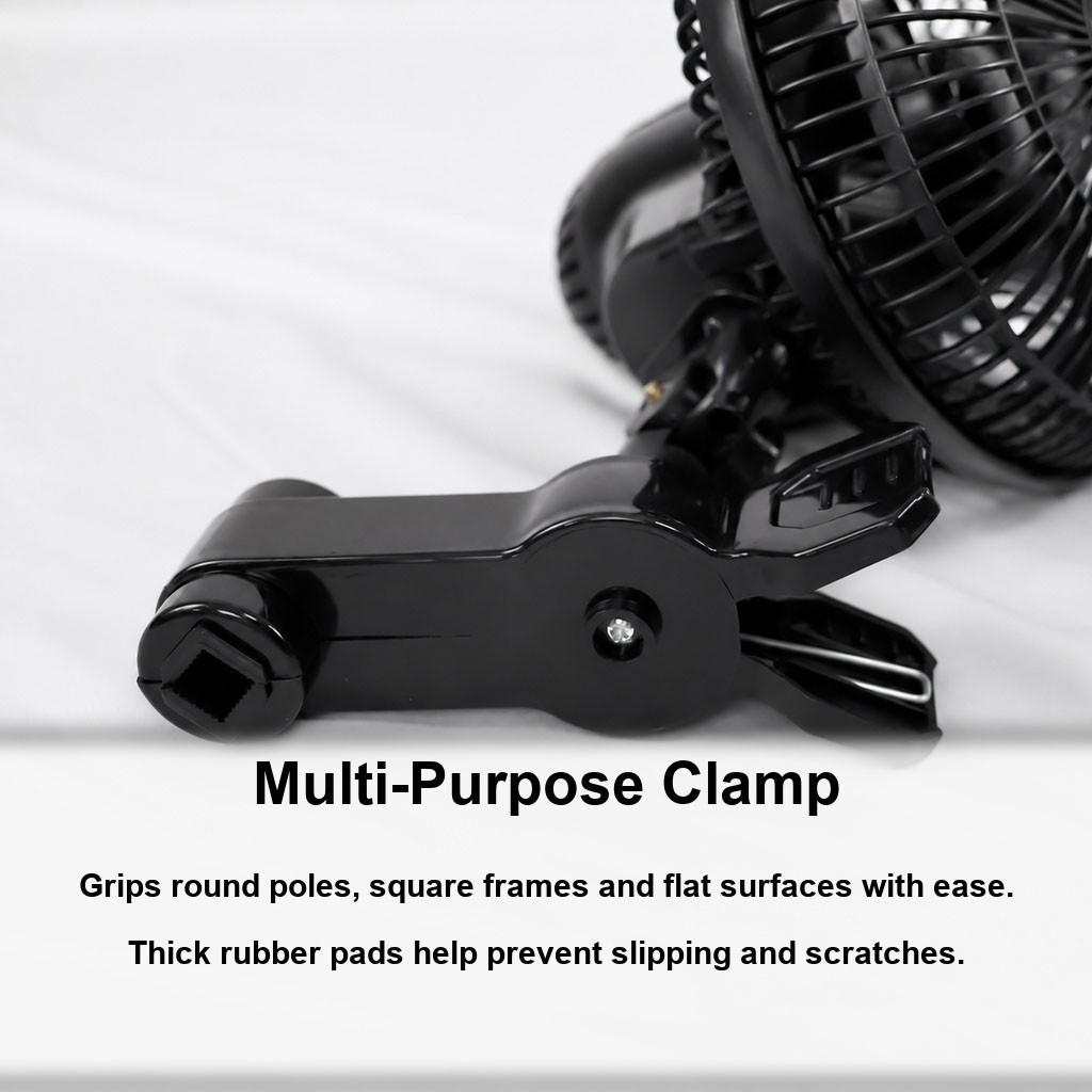 Greenhouse Clip Fan Oscillating 3 Speeds Grow Tent Fan Ventilation Ultra-Quiet - Image 8