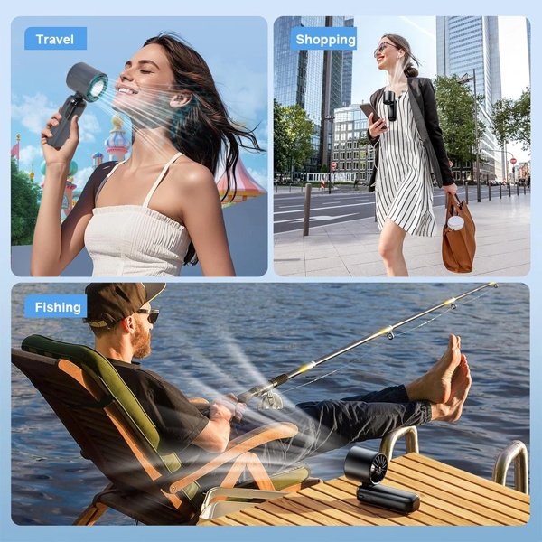 Portable Handheld Mini Turbo Fan In Outdoor USB Rechargeable Ice Cooling Fans W LED Display Fan US Logistics Only For USPS.TK TMEU Only For Self-pickup - Image 10
