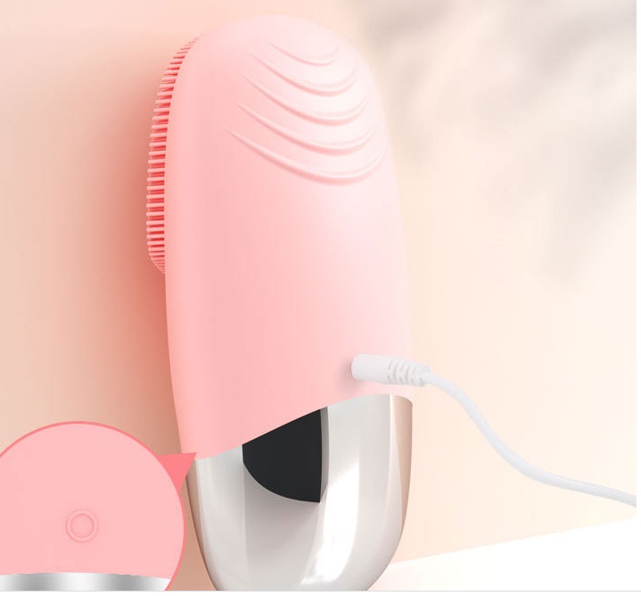 Mini Silicone Electric Face Cleansing Brush Electric Facial Cleanser Facial Cleansing Brush Skin Massager Skin Care Tools - Image 5