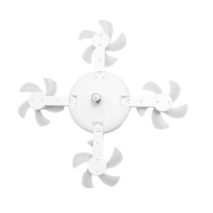 Ceiling Fan With Light And Remote E26 E27 3 Speeds 3 Colors 2 Timers Quiet Foldable Modern LED Fan Light For Living Room Bedroom 4 Heads