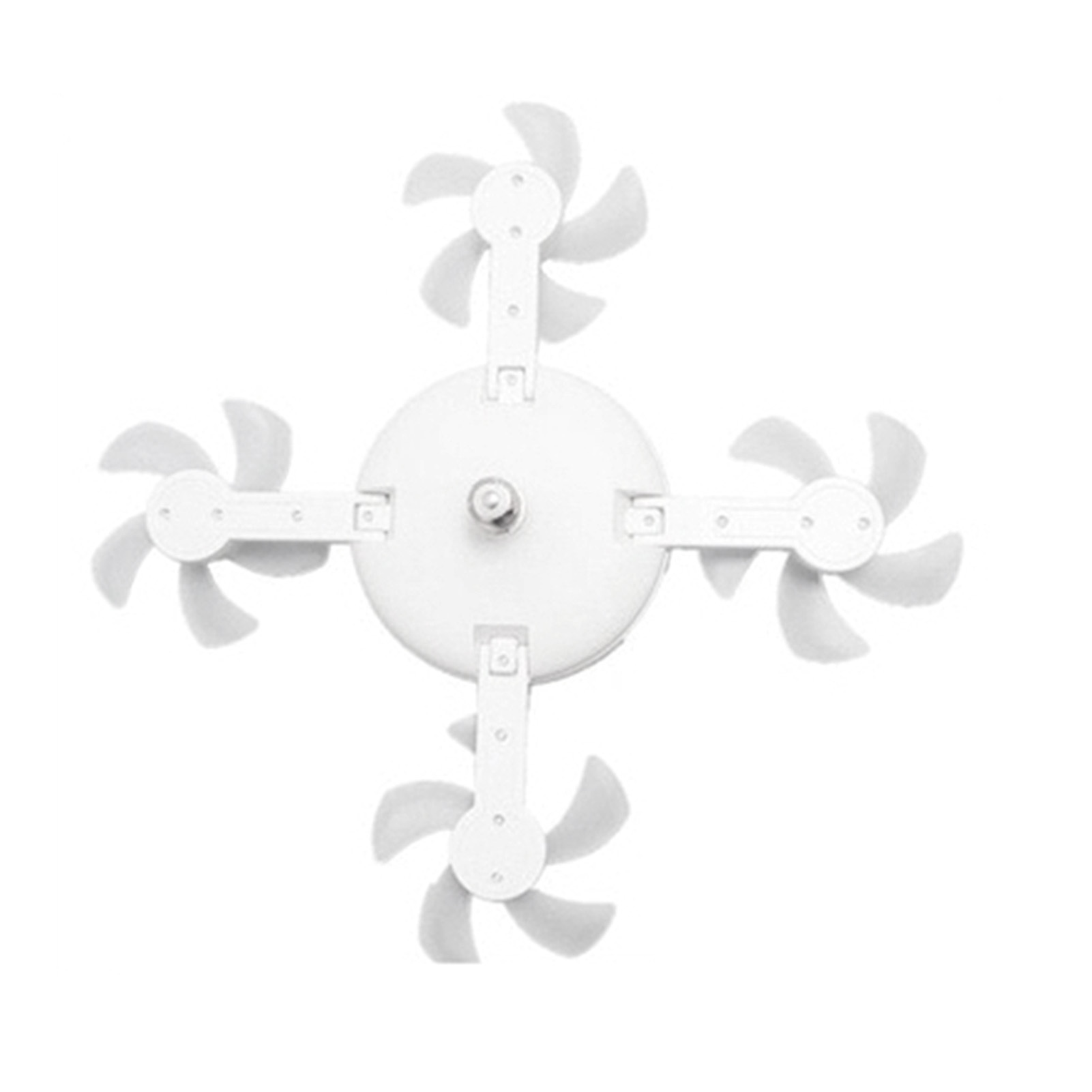 Ceiling Fan With Light And Remote E26 E27 3 Speeds 3 Colors 2 Timers Quiet Foldable Modern LED Fan Light For Living Room Bedroom 4 Heads - Image 2