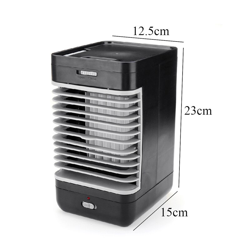 Mini Portable Air Conditioner Humidifier Purifier Desktop Cooling Fan Air Cooler Black Fan for Camping Outdoor Activities - Image 6