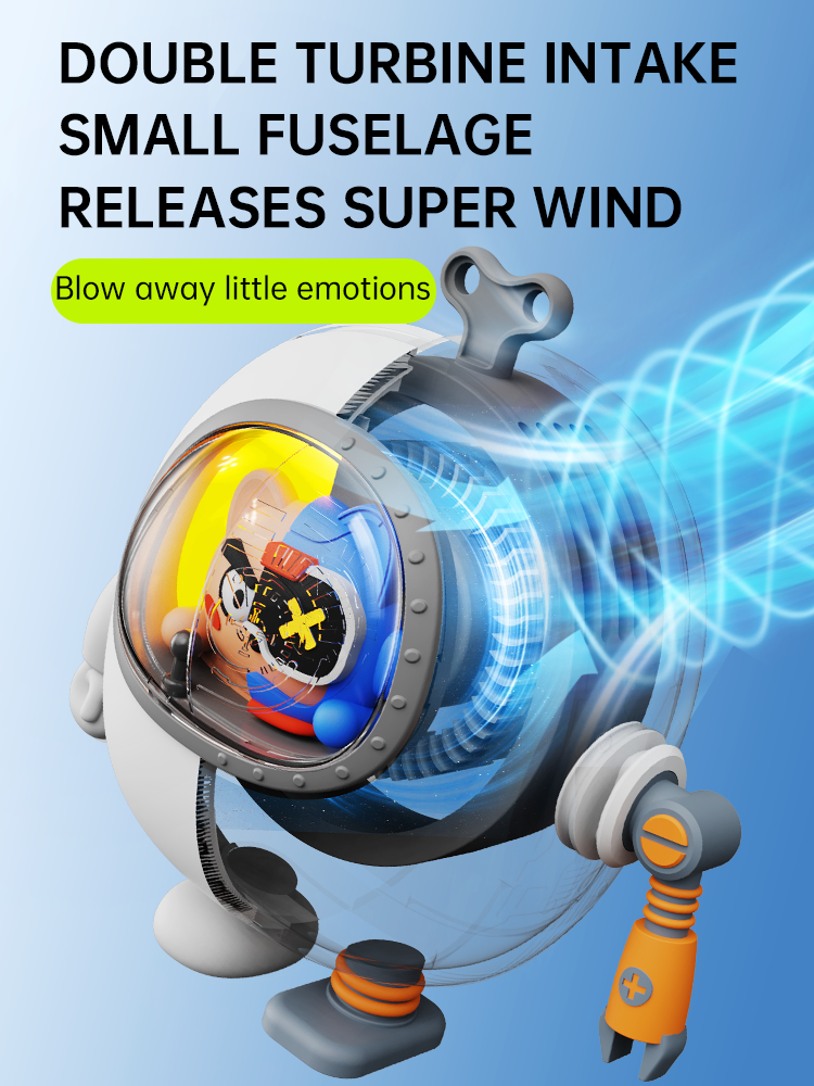 New Mecha Neck Hanging Fan Cartoon Mini Handheld Small Fan Usb Personalized Fashion for Children and Adults - Image 6