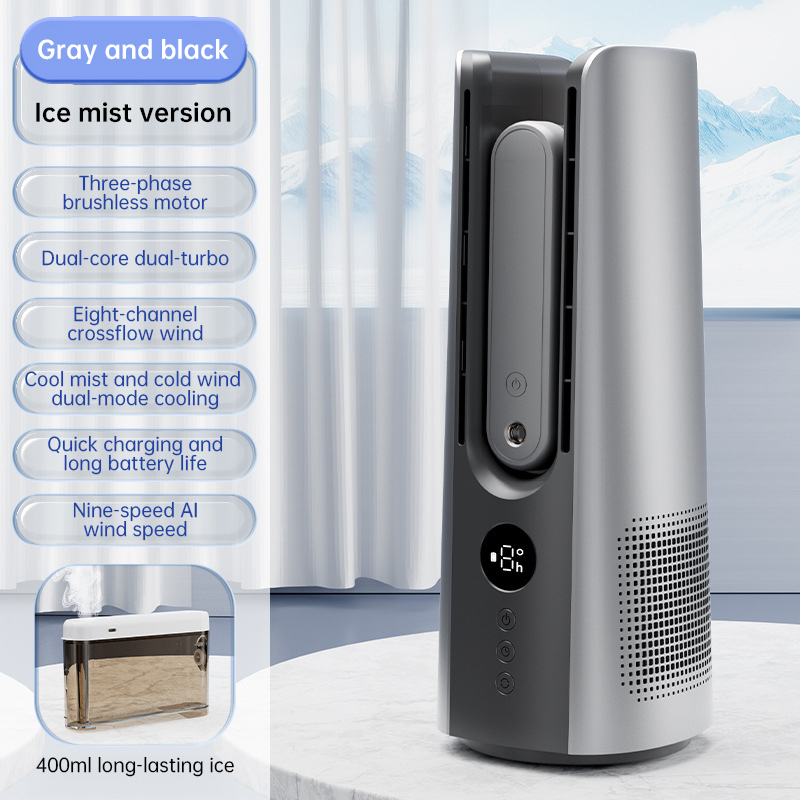 2025 NEW Portable Tower Fan – 6 Speeds, Mist Bladeless, for Bedroom/Living Room/Office - Image 3