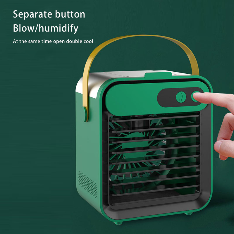 Mini Refrigeration Air Conditioner Home Outdoor Small Air Cooler Portable Mobile Phone Holder Spray Usb Electric Fan - Image 3