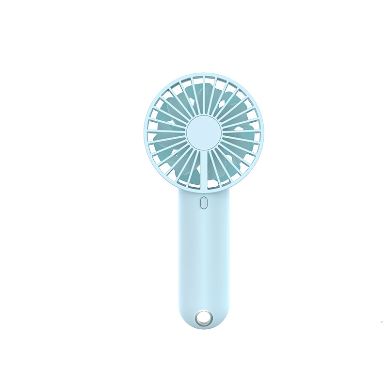 Simple Solid Color New Mini Creative Double Leaf Small Fan Portable USB Charging Fan - Image 5