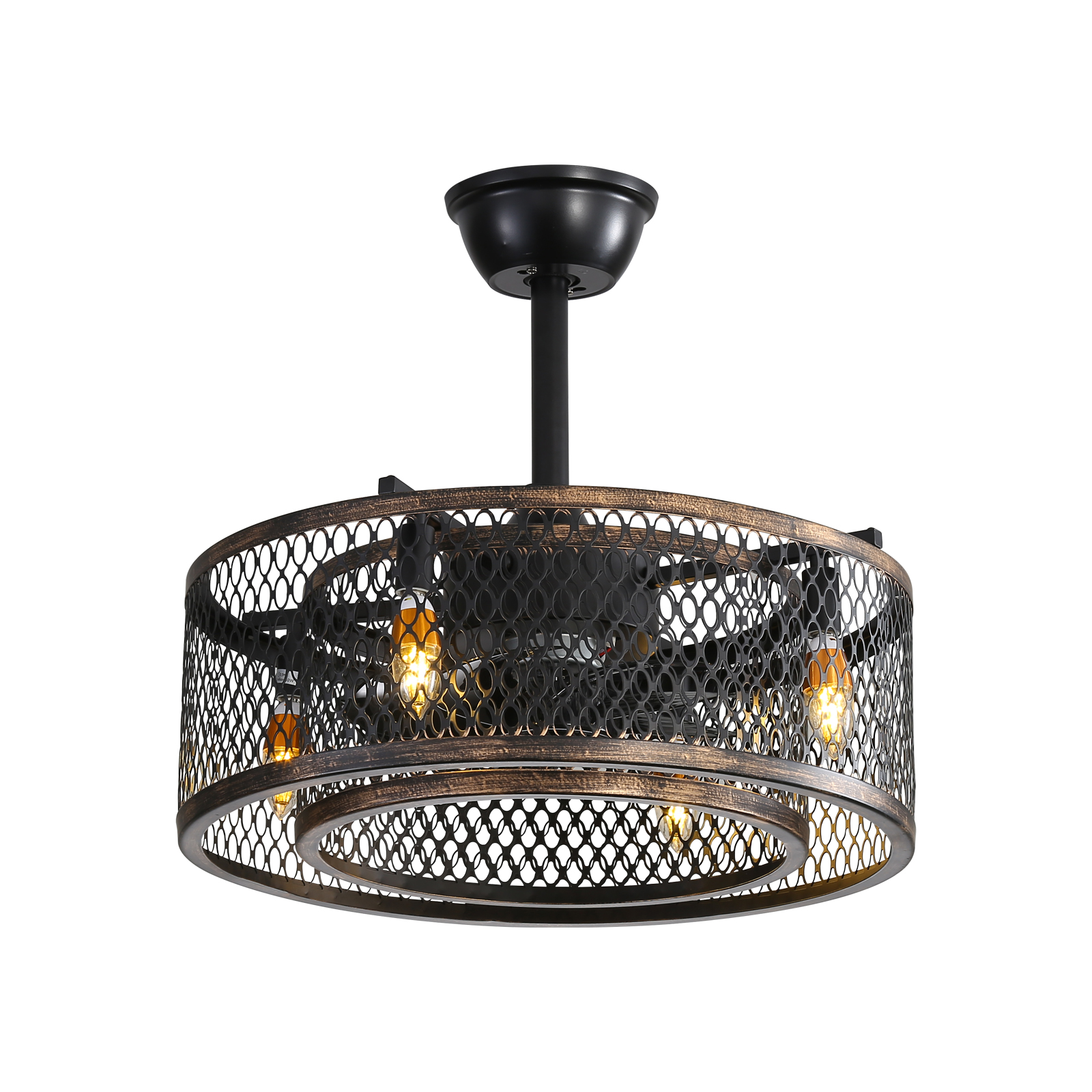 20 inch Caged Ceiling Fan with Lights - Image 9