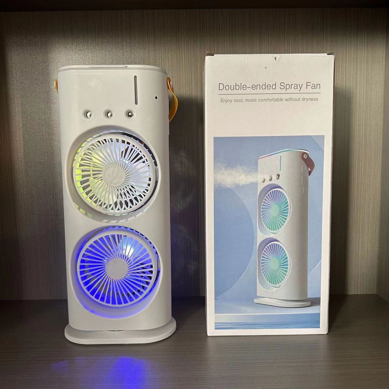 Double head spray fan USB office home dormitory desktop fan can shake the head mini fan - Image 5