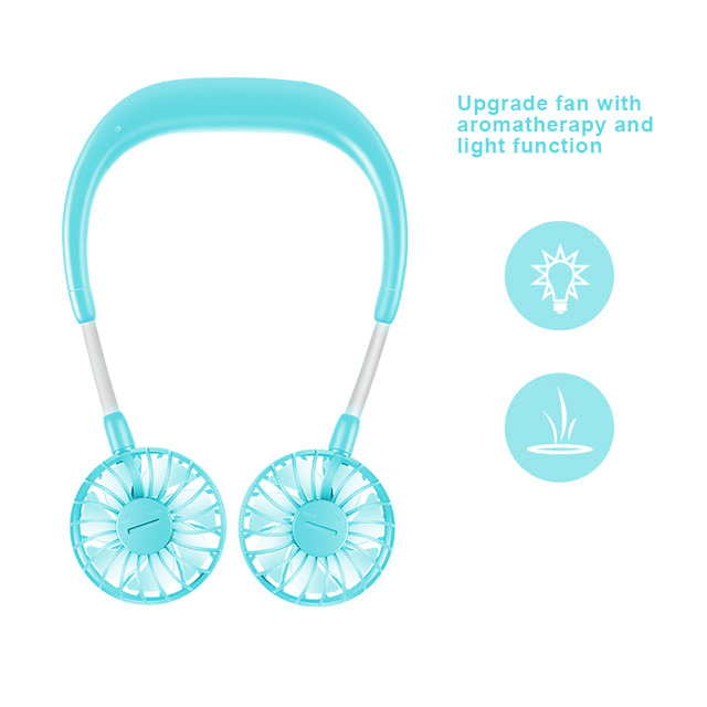 2000 mAre USB Portable Fan Hands-free Neck Fan Hanging Charging Mini Portable Sports Fans 3 gears Usb Air Conditioner - Image 7