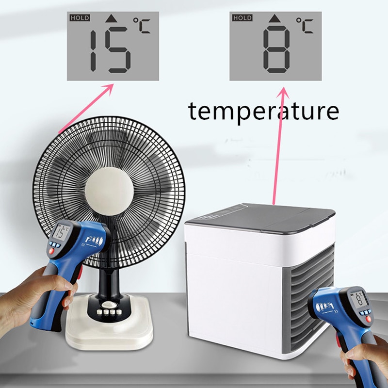 USB Mini Portable Air Conditioner Humidifier Purifier 7 Colors Light Desktop Air Cooling Fan Air Cooler Fan for Office Home - Image 3