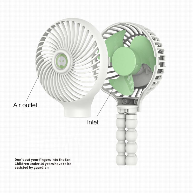 Mini Portable Hanging Octopus Shape Stand Adjustable Handheld USB Charging Fan Cooler - Image 3