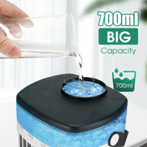 4-Speed Air Conditioning Fan USB Humidification Spray Cooling Fan Household Air Cooler Portable Electric Fan Mini