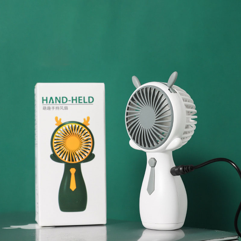 Girls Fan Cute Fan Antlers Small Fan Handheld Fan Mini Portable Fan Company Gift Fan - Image 3