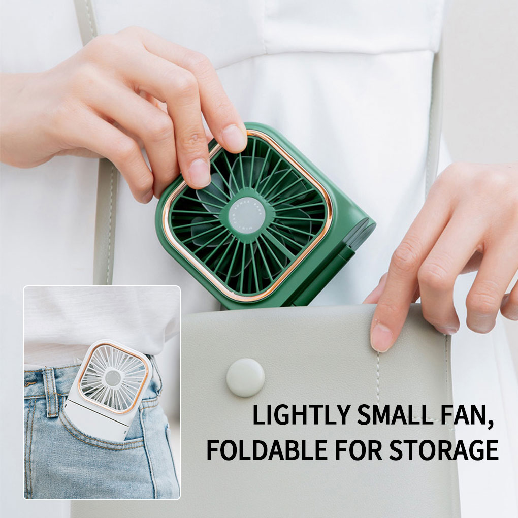 Mini Cooling Fan Foldable Neck Hanging Fan USB Adjustable Rechargeable Air Cooler Phone Holder 3 Gears Summer Cooling Fan - Image 4