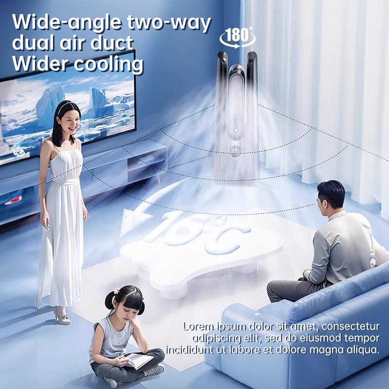 2025 NEW Portable Tower Fan – 6 Speeds, Mist Bladeless, for Bedroom/Living Room/Office - Image 13