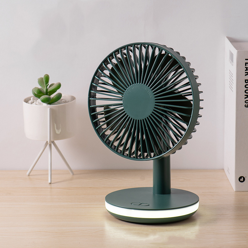 New USB Portable Multifunctional Desktop LED Night Light Mini Fan - Image 2