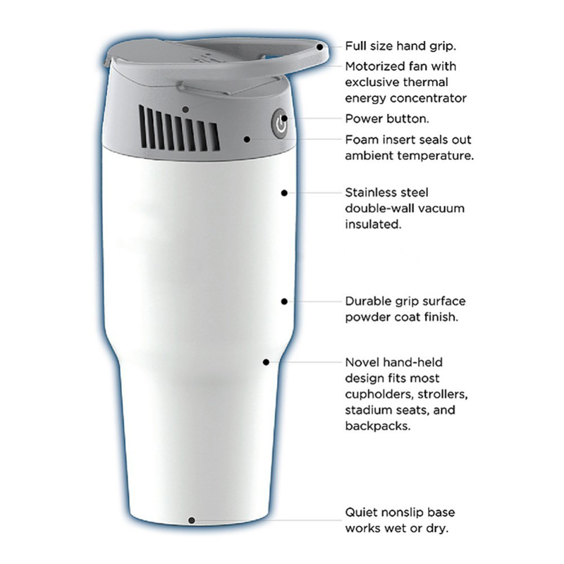 Portable Mini Air Conditioner Airwirl Cool Soothing Wind Personal Cooling And Herting System 2-In-1 Colder Warm Fan - Image 6