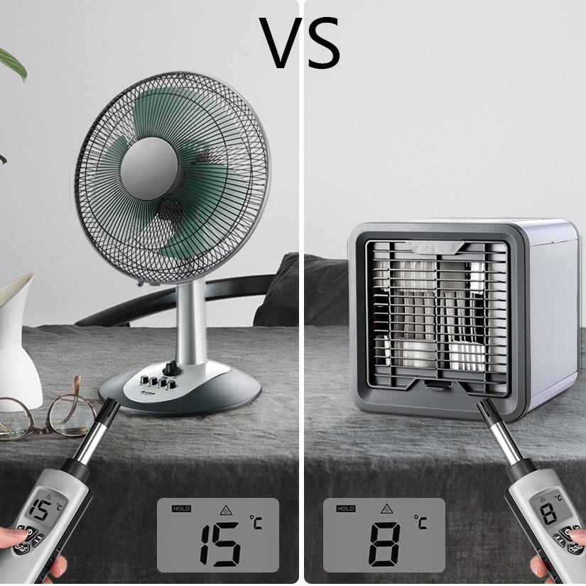 USB Mini Portable Air Conditioner Humidifier Purifier 7 Colors Light Desktop Air Cooling Fan Air Cooler Fan for Office Home - Image 4