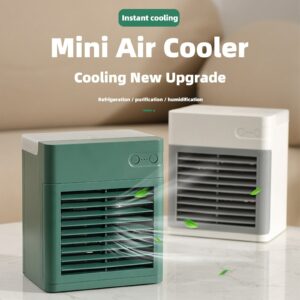 Summer New Style Portable Mini Air Cooler USB Removable Air Conditioning Fan Desk Outside Travel Operation Portable Tool