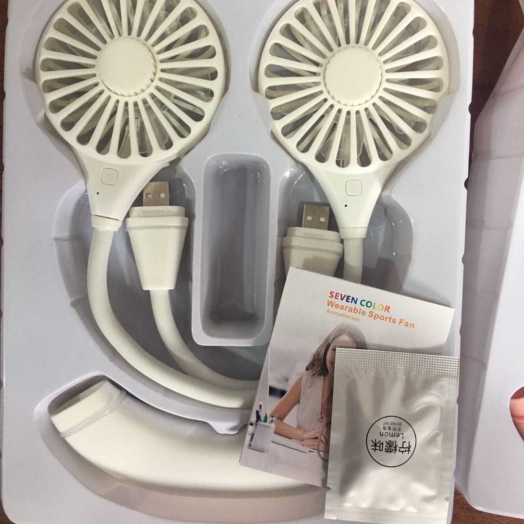 Rechargeable Hands-Free Neck Hanging Sports 3 Gears Fan Wearable Portable USB Flexible Rechargeable Neckband Mini Desk Fan Air - Image 8