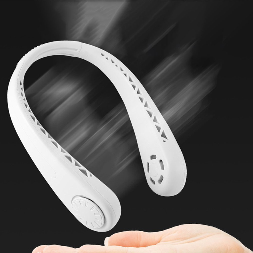 Oudoor Hot Sale Usb Charging Hanging Neck Small Fan Retro Mini Handheld Silent Lazy Sports Portable Electric Fan - Image 4