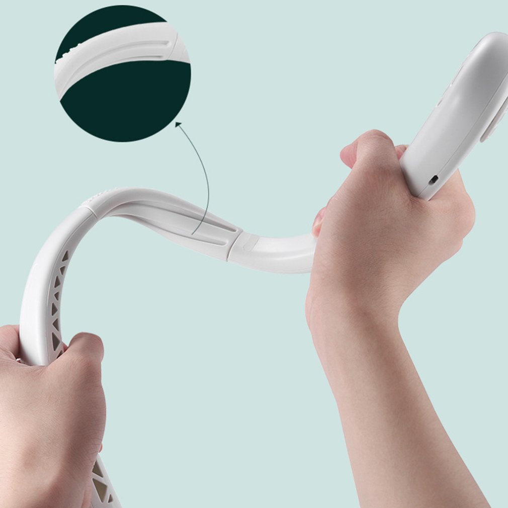 Oudoor Hot Sale Usb Charging Hanging Neck Small Fan Retro Mini Handheld Silent Lazy Sports Portable Electric Fan - Image 2