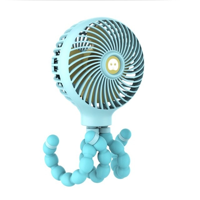 Mini Portable Hanging Octopus Shape Stand Adjustable Handheld USB Charging Fan Cooler - Image 8