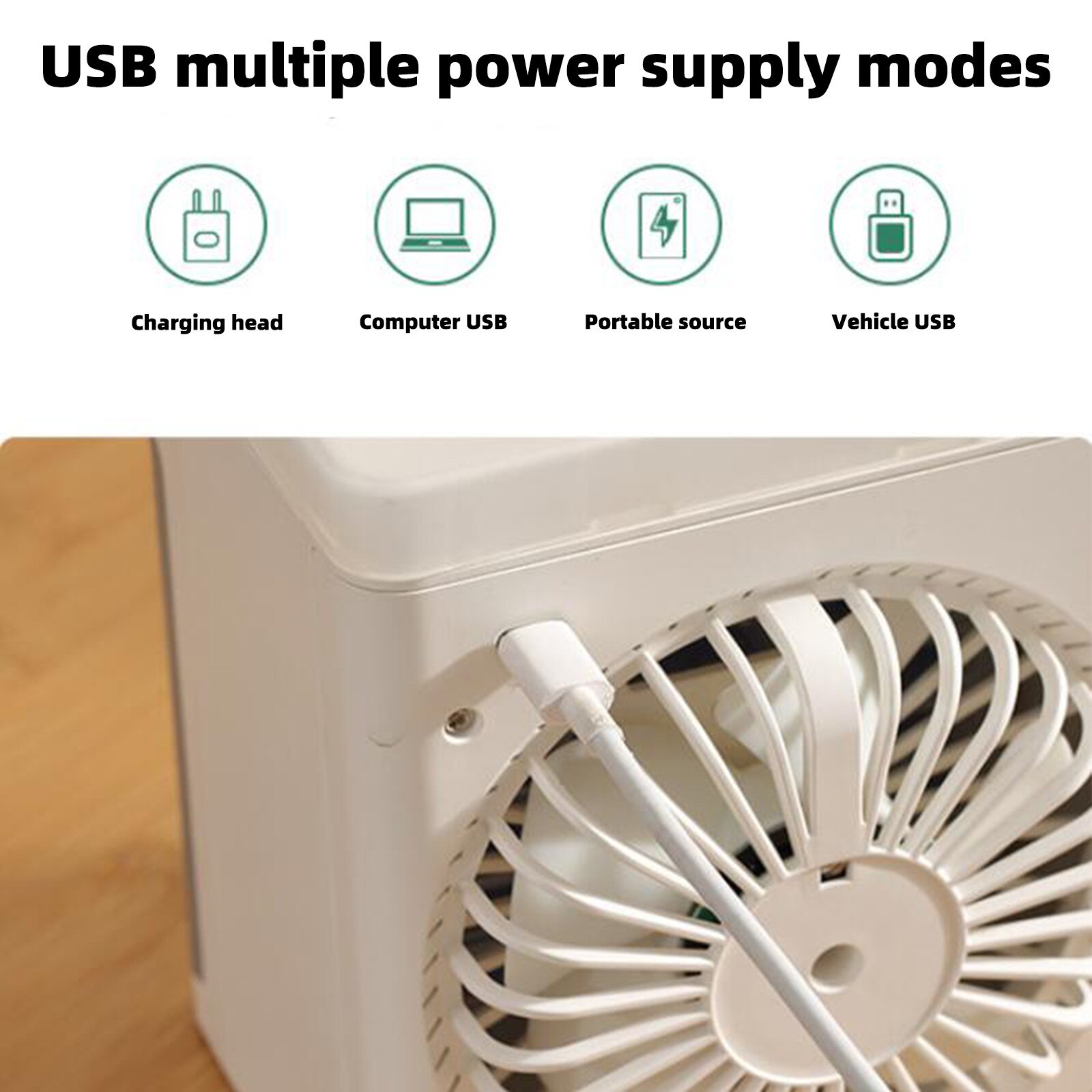 Summer New Style Portable Mini Air Cooler USB Removable Air Conditioning Fan Desk Outside Travel Operation Portable Tool - Image 3