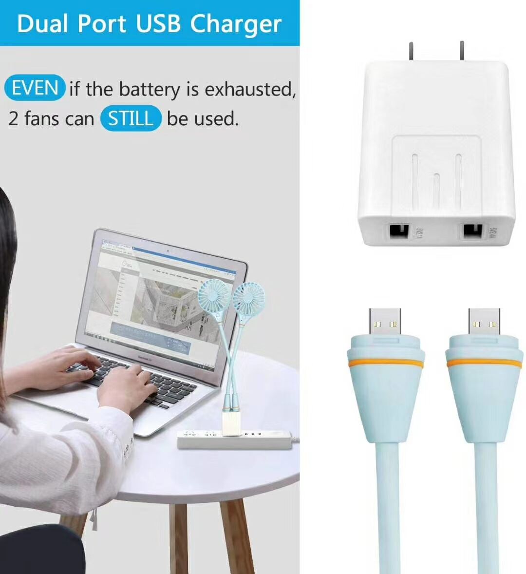 Rechargeable Hands-Free Neck Hanging Sports 3 Gears Fan Wearable Portable USB Flexible Rechargeable Neckband Mini Desk Fan Air - Image 5