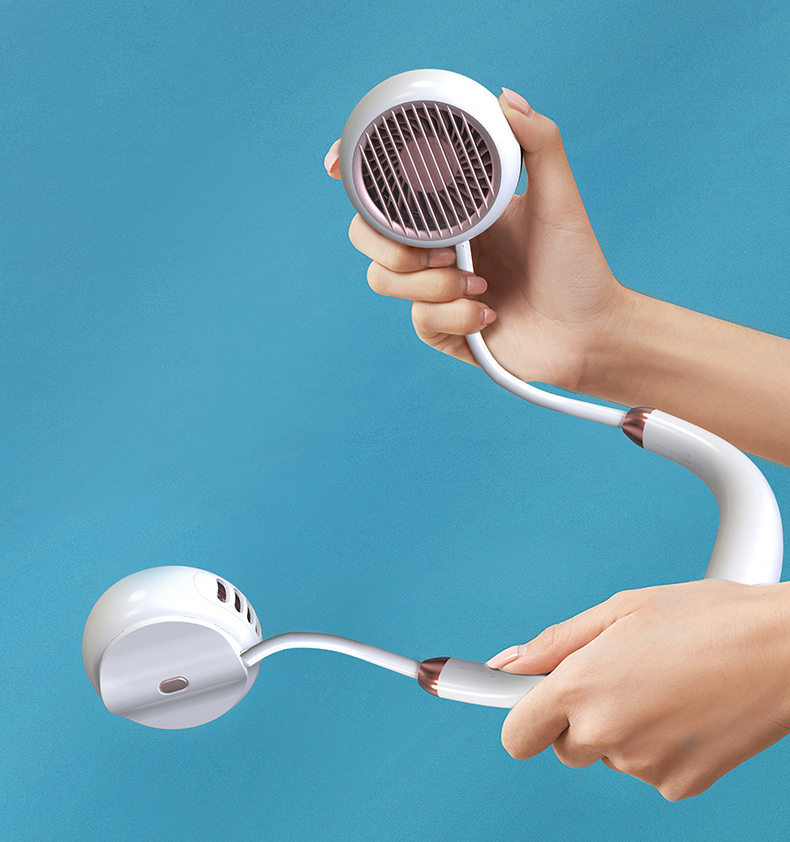 New Hanging Neck Fan Sports Lazy Portable Mini Hanging Neck Fan Folding USB Charging Fan - Image 4