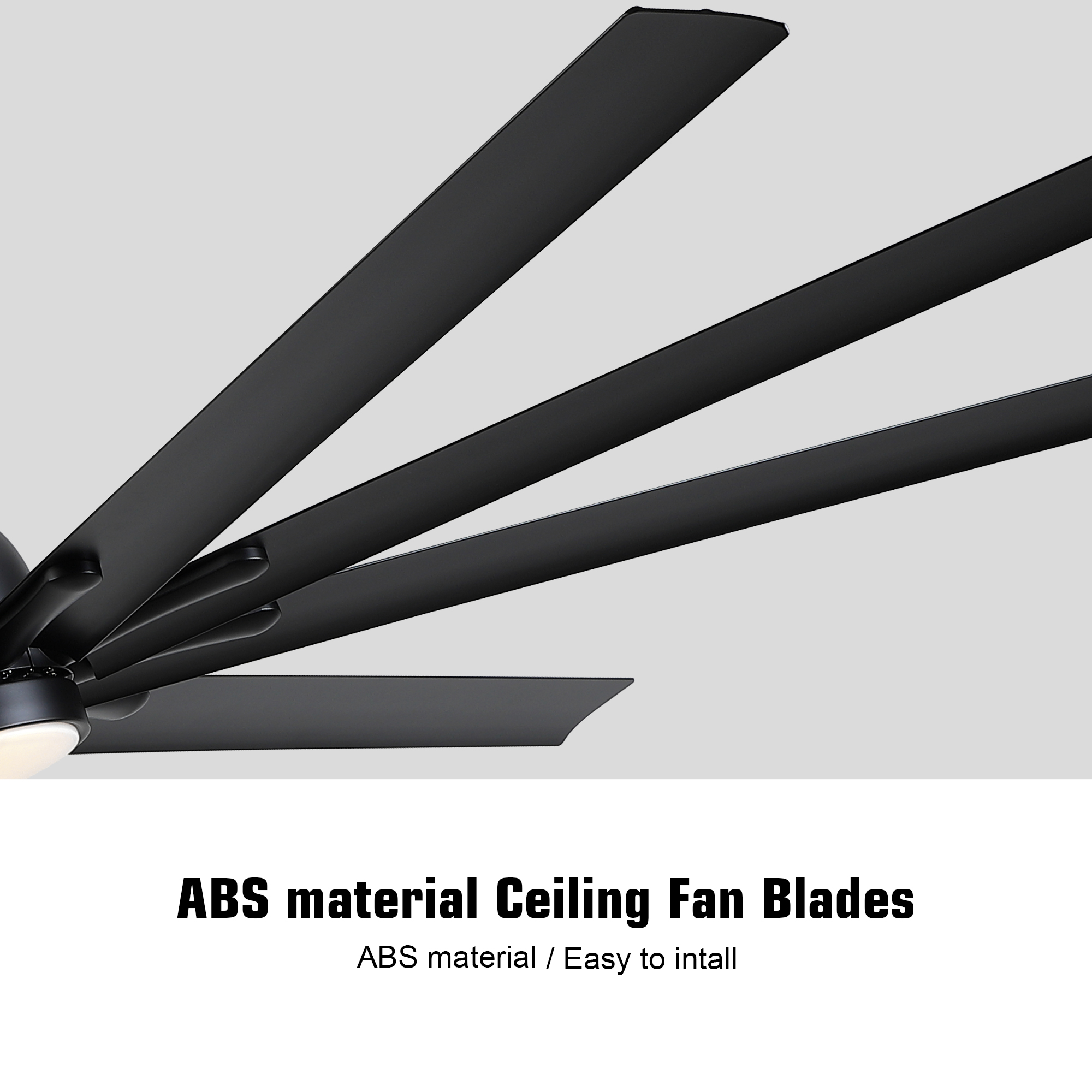 84 In Super Large Black Ceiling Fan with Remote Control - Image 3