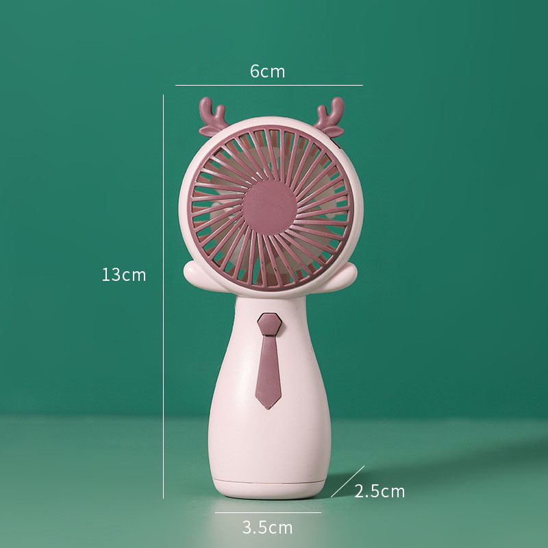 Girls Fan Cute Fan Antlers Small Fan Handheld Fan Mini Portable Fan Company Gift Fan - Image 15