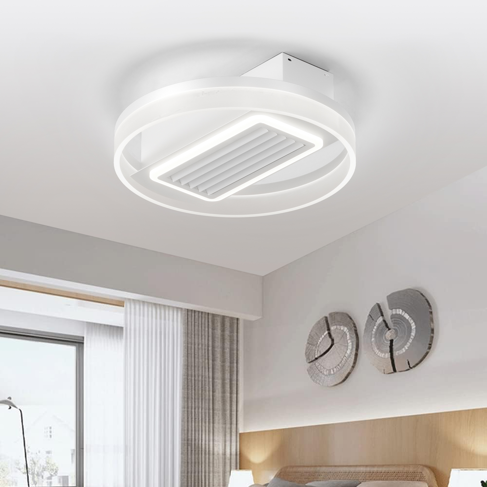 Bladeless Fan Lamp With Lights Dimmable LED - Image 14