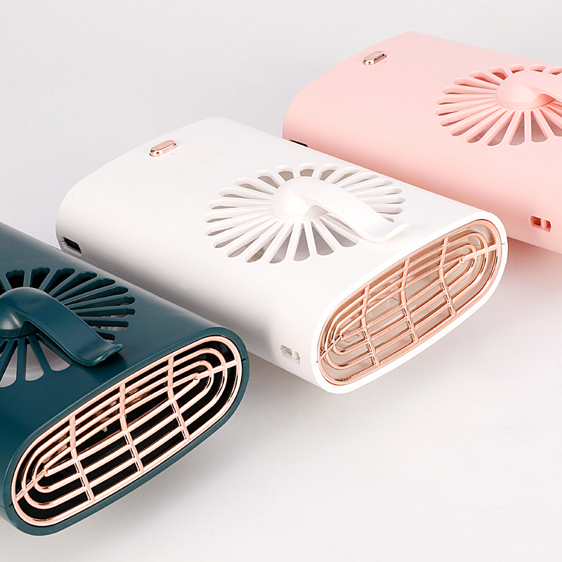 Creative New Mini Fan Desktop Office Three-Speed Usb Charging Portable Outdoor Handheld Hanging Neck Silent Fan - Image 2