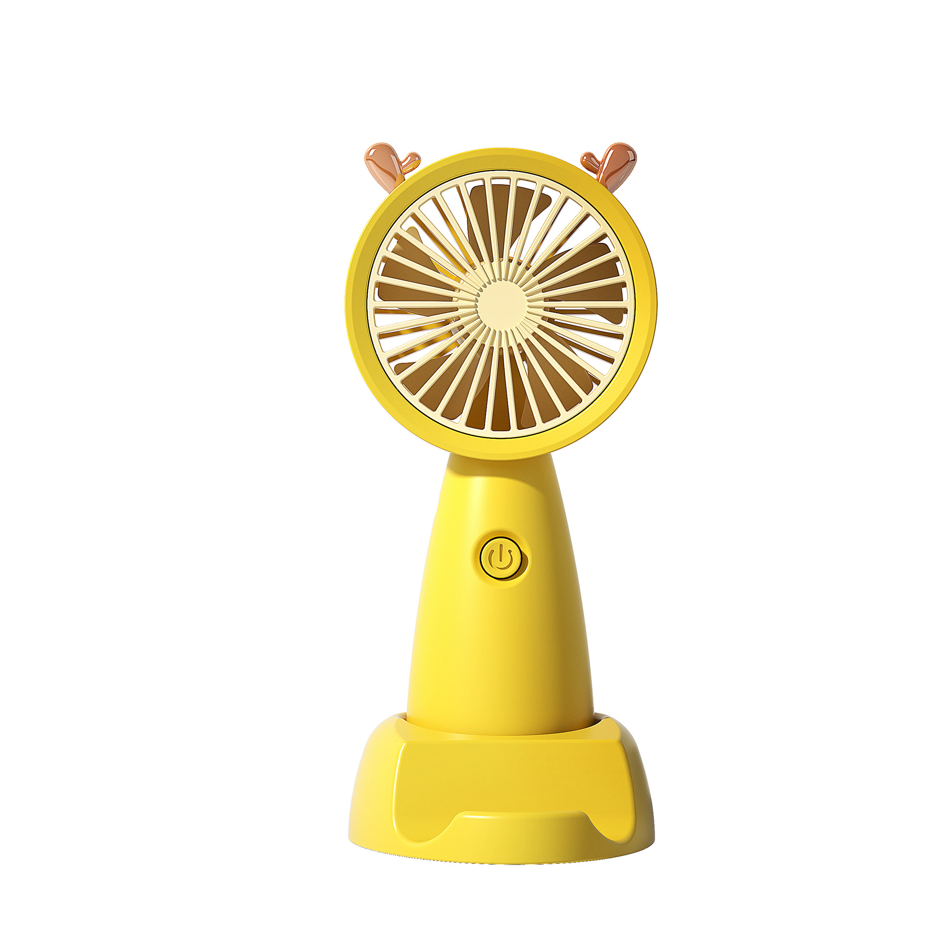 New Handheld Portable Fan USB Charging Cartoon Dormitory Mini Desktop Phone Holder Small Fan - Image 5